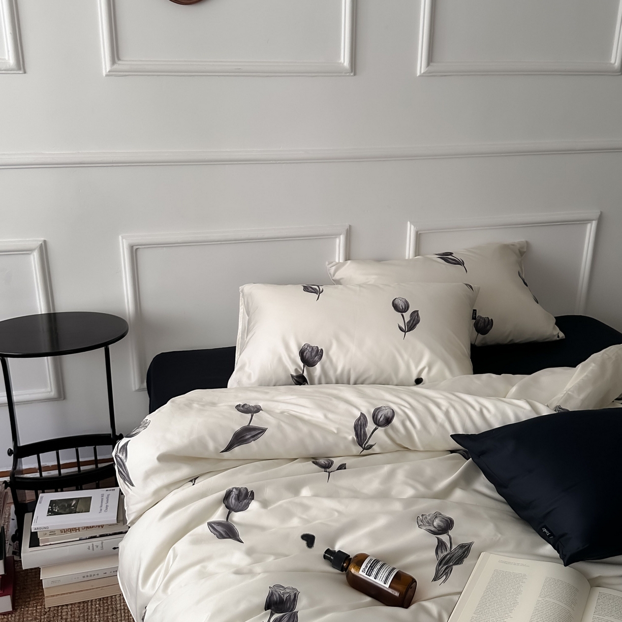 91家纺网 家纺一手货源 找家纺 （总）2025新款数码印花全棉四件套-玫瑰的故事（送手提袋）【严格控价券后不低于  318和338元 】