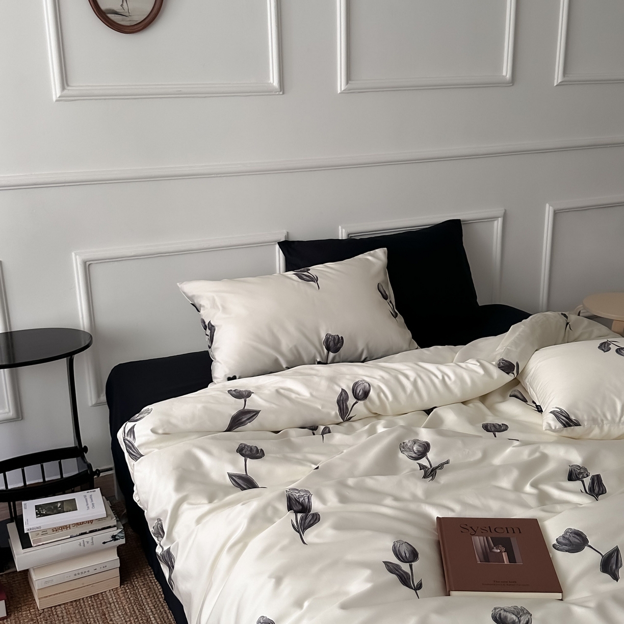 91家纺网 家纺一手货源 找家纺 （总）2025新款数码印花全棉四件套-玫瑰的故事（送手提袋）【严格控价券后不低于  318和338元 】