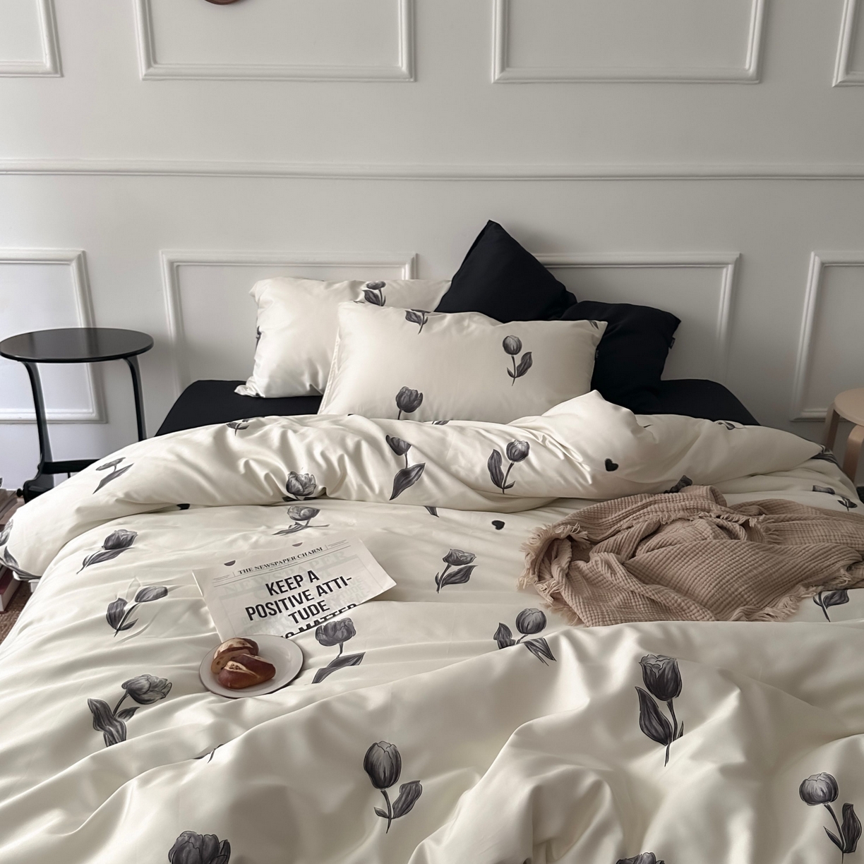 91家纺网 家纺一手货源 找家纺 （总）2025新款数码印花全棉四件套-玫瑰的故事（送手提袋）【严格控价券后不低于  318和338元 】