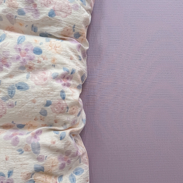 91家纺网 家纺一手货源 找家纺  （提供买家秀 爆款花型 不断货）2025新款超柔A类云感棉木棉双层纱四件套 时间画报