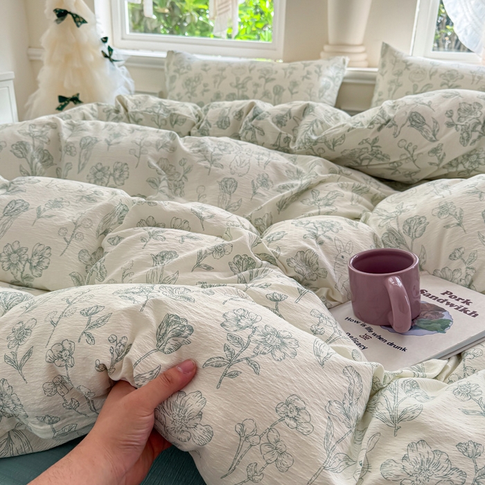  （提供买家秀 爆款花型 不断货）2025新款超柔A类云感棉木棉双层纱四件套 海象森林