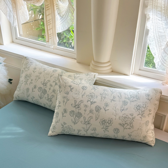 91家纺网 家纺一手货源 找家纺  （提供买家秀 爆款花型 不断货）2025新款超柔A类云感棉木棉双层纱四件套 海象森林