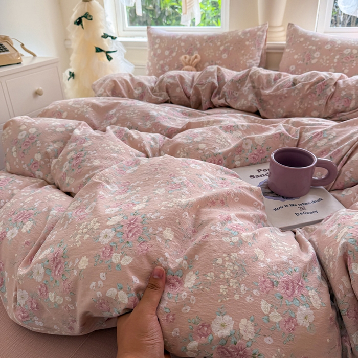  （提供买家秀 爆款花型 不断货）2025新款超柔A类云感棉木棉双层纱四件套 爱如星辰