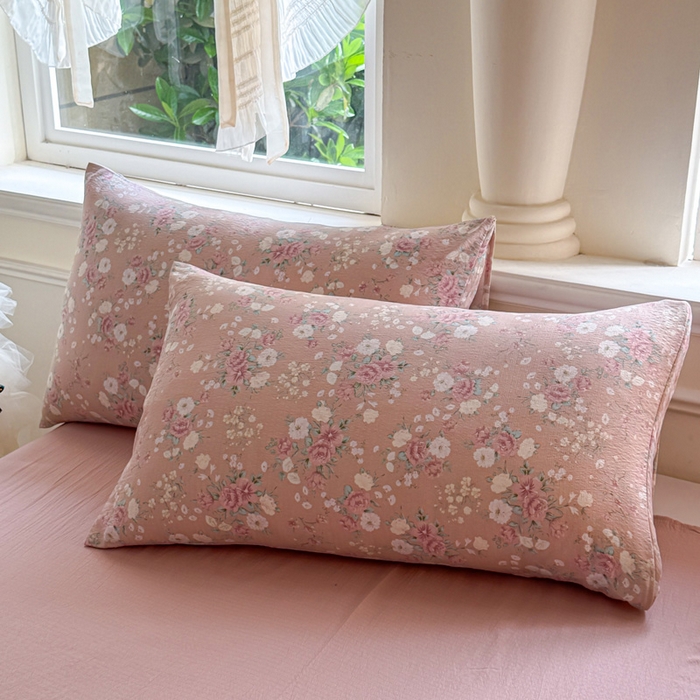 91家纺网 家纺一手货源 找家纺  （提供买家秀 爆款花型 不断货）2025新款超柔A类云感棉木棉双层纱四件套 爱如星辰