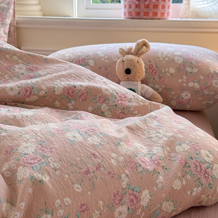 91家纺网 家纺一手货源 找家纺  （提供买家秀 爆款花型 不断货）2025新款超柔A类云感棉木棉双层纱四件套 爱如星辰