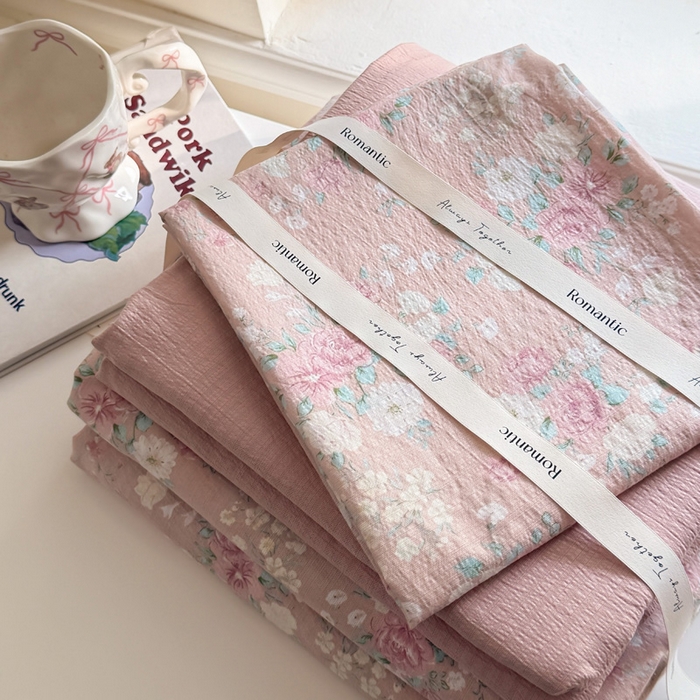 91家纺网 家纺一手货源 找家纺  （提供买家秀 爆款花型 不断货）2025新款超柔A类云感棉木棉双层纱四件套 爱如星辰