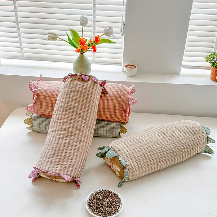 91家纺网 家纺一手货源 找家纺 （总）2025新款花蝴蝶荞麦枕头全棉双层纱儿童枕芯学生护颈枕