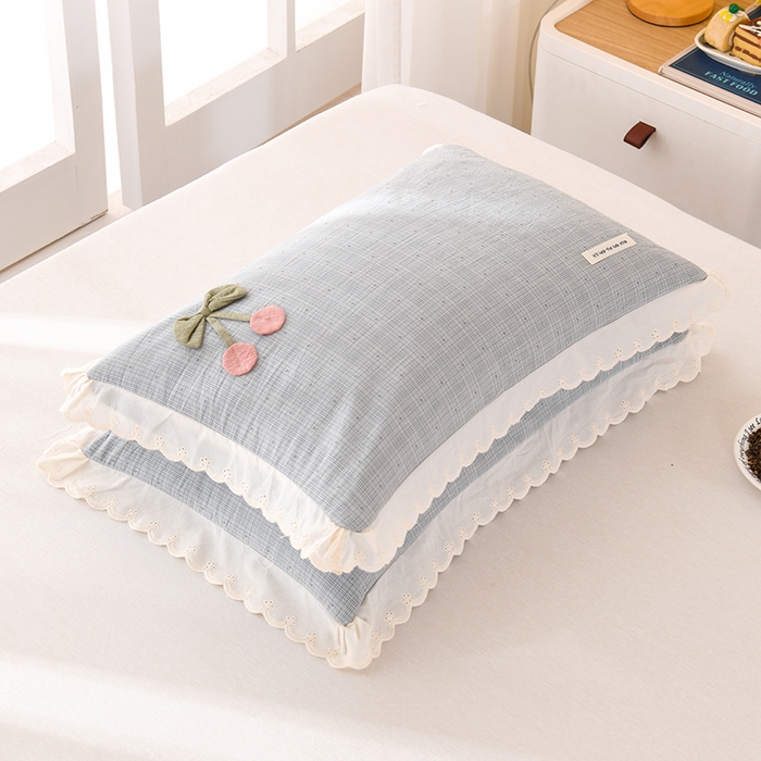 91家纺网 家纺一手货源 找家纺 （总）金牛枕芯 2025新款小樱桃枕头全棉水洗棉小提花枕芯花边可拆卸学生儿童枕头