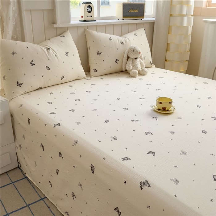 91家纺网 家纺一手货源 找家纺 丝芙妮家居（原乐视家纺） 2026新款A类云木棉床单系列 蝶香