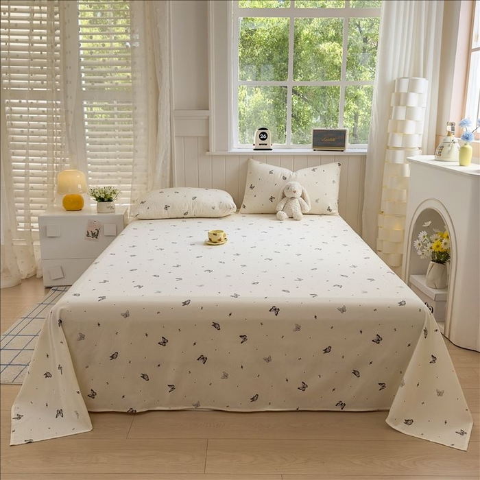 91家纺网 家纺一手货源 找家纺 丝芙妮家居（原乐视家纺） 2026新款A类云木棉床单系列 蝶香