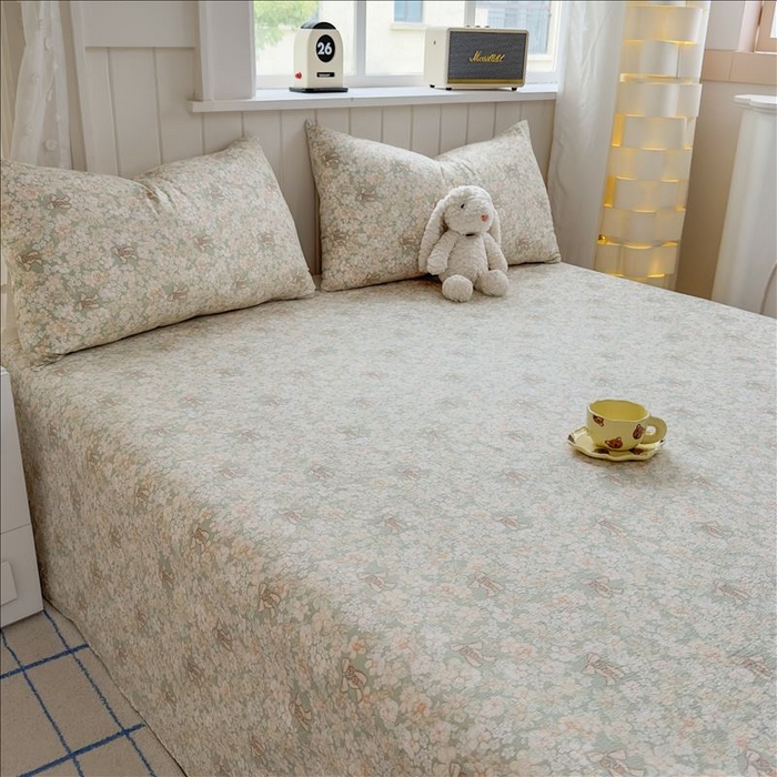 91家纺网 家纺一手货源 找家纺 丝芙妮家居（原乐视家纺） 2026新款A类云木棉床单系列 绿意