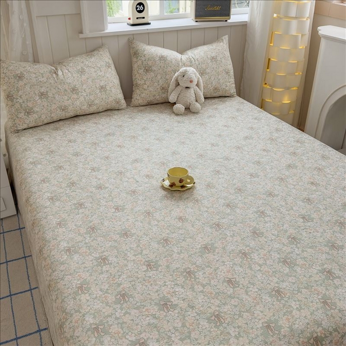 91家纺网 家纺一手货源 找家纺 丝芙妮家居（原乐视家纺） 2026新款A类云木棉床单系列 绿意