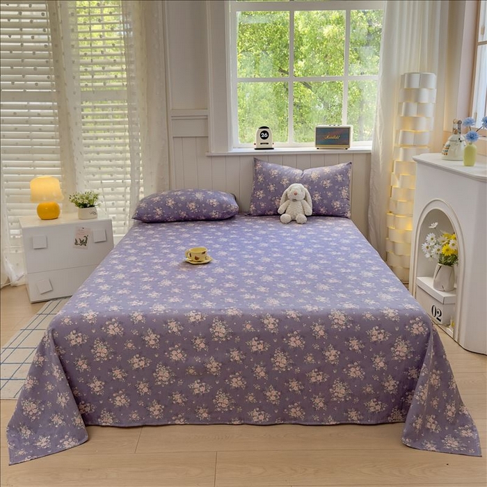 91家纺网 家纺一手货源 找家纺 丝芙妮家居（原乐视家纺） 2026新款A类云木棉床单系列 紫瑶