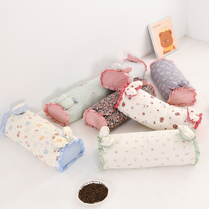 91家纺网 家纺一手货源 找家纺 （总）金牛枕芯 2025新款全棉纯棉双层纱荞麦枕小碎花小清新卡通学生儿童枕枕头枕芯-田园兔