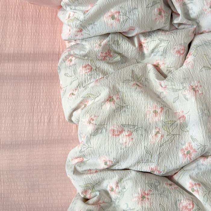 91家纺网 家纺一手货源 找家纺 竹合家纺 2025新品云感皱皱四件套跑量款小清新四件套