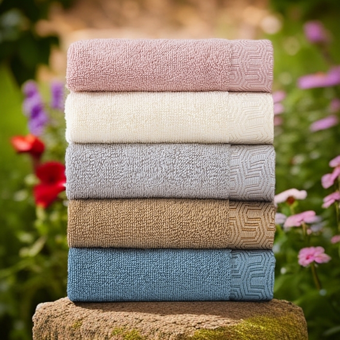 91家纺网 家纺一手货源 找家纺 （总）2025新款中国风迷宫格加厚全棉毛巾浴巾两件套浴室吸水浴巾纯棉毛巾浴巾套装