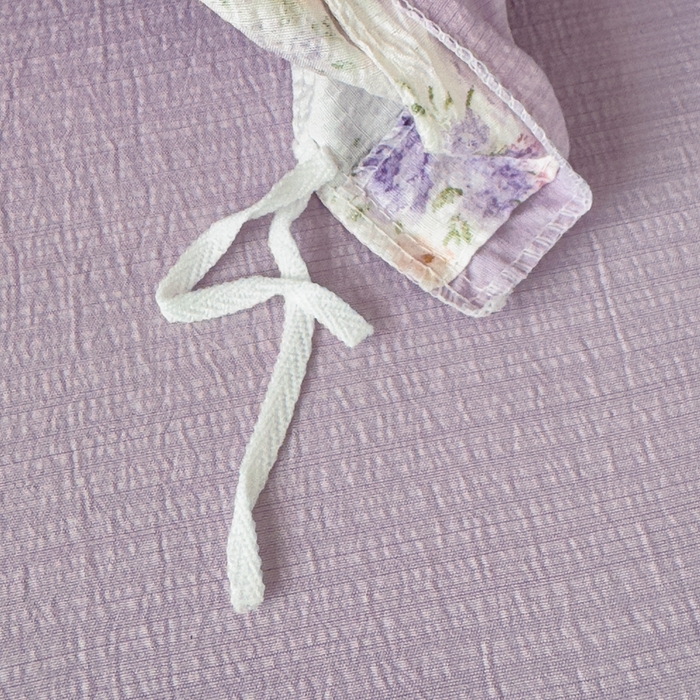 91家纺网 家纺一手货源 找家纺 竹合家纺 2025新品云感皱皱四件套跑量款小清新四件套 紫苏