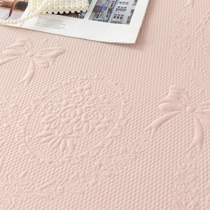 91家纺网 家纺一手货源 找家纺 （总）乐居家纺 2025新款中分子PE凉感凉豆豆提花凉席床笠款