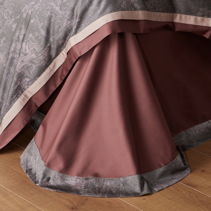 91家纺网 家纺一手货源 找家纺 由丽家纺 2025新款数码印花双层边拼角活性数码印花四件套（控价券后399起） 浮世-紫