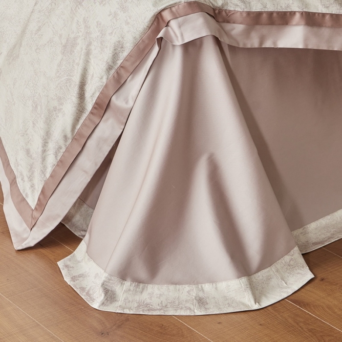 91家纺网 家纺一手货源 找家纺 由丽家纺 2025新款数码印花双层边拼角活性数码印花四件套（控价券后399起） 浮世-粉