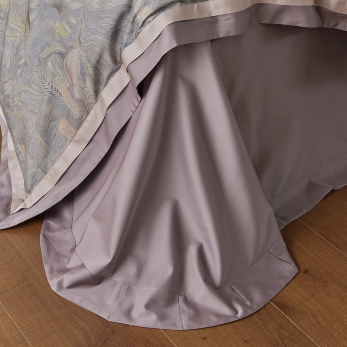 91家纺网 家纺一手货源 找家纺 由丽家纺 2025新款数码印花双层边拼角活性数码印花四件套（控价券后399起） 叶景-紫