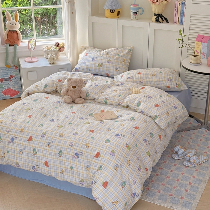 91家纺网 家纺一手货源 找家纺 （总）于果 2025新款全棉双层纱四件套第五批