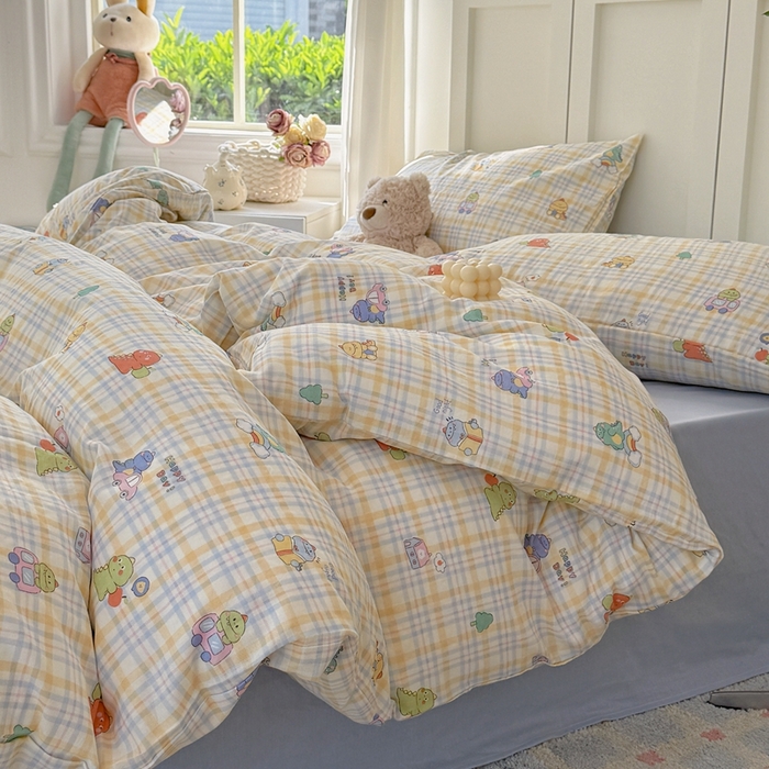 91家纺网 家纺一手货源 找家纺 （总）于果 2025新款全棉双层纱四件套第五批