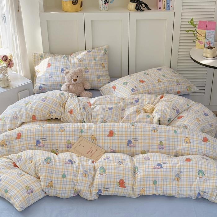 91家纺网 家纺一手货源 找家纺 （总）于果 2025新款全棉双层纱四件套第五批