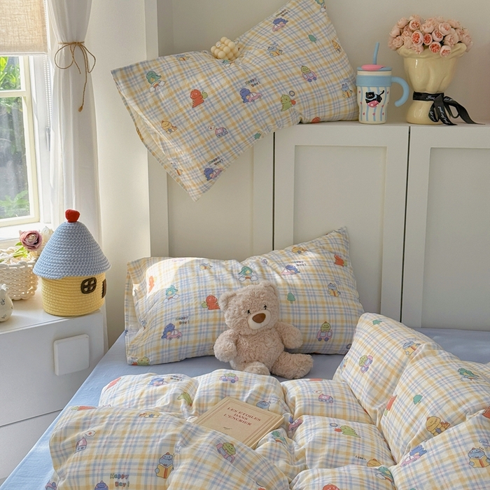 91家纺网 家纺一手货源 找家纺 （总）于果 2025新款全棉双层纱四件套第五批