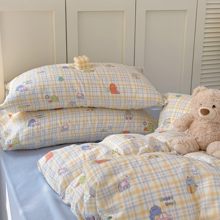 91家纺网 家纺一手货源 找家纺 （总）于果 2025新款全棉双层纱四件套第五批