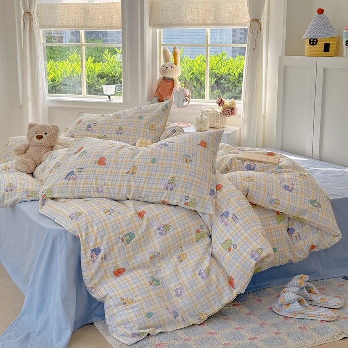 91家纺网 家纺一手货源 找家纺 （总）于果 2025新款全棉双层纱四件套第五批