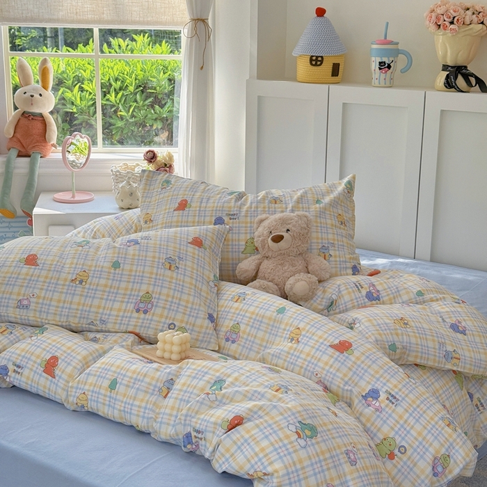 91家纺网 家纺一手货源 找家纺 （总）于果 2025新款全棉双层纱四件套第五批