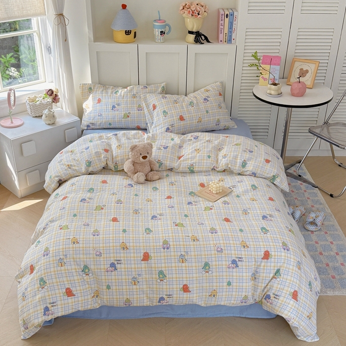 91家纺网 家纺一手货源 找家纺 （总）于果 2025新款全棉双层纱四件套第五批