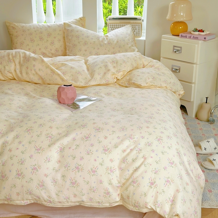 91家纺网 家纺一手货源 找家纺 （总）于果 2025新款全棉双层纱四件套第五批