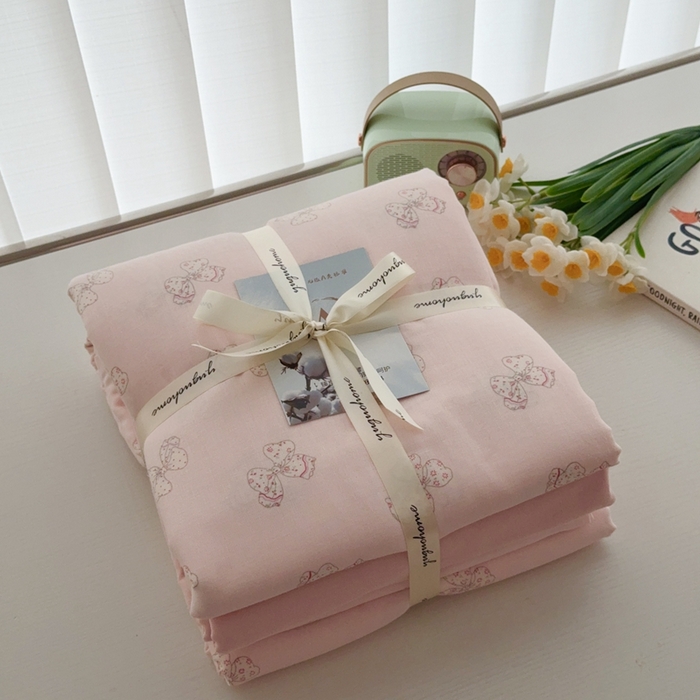 91家纺网 家纺一手货源 找家纺 （总）于果 2025新款全棉双层纱四件套第五批