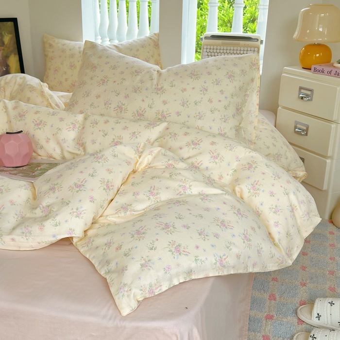 91家纺网 家纺一手货源 找家纺 于果 2025新款全棉双层纱四件套第五批 玖鸢（米）