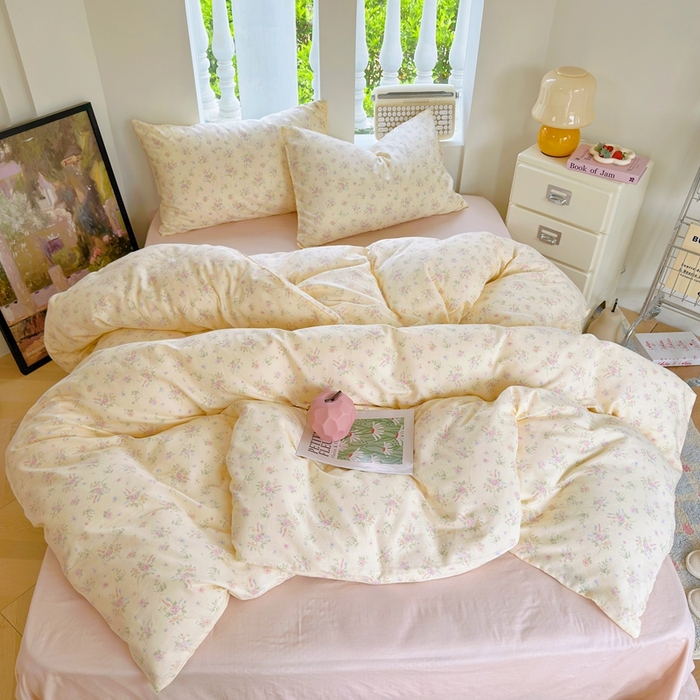 91家纺网 家纺一手货源 找家纺 于果 2025新款全棉双层纱四件套第五批 玖鸢（米）