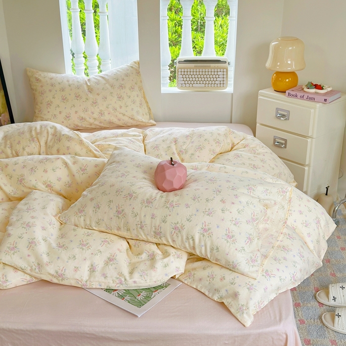 91家纺网 家纺一手货源 找家纺 于果 2025新款全棉双层纱四件套第五批 玖鸢（米）