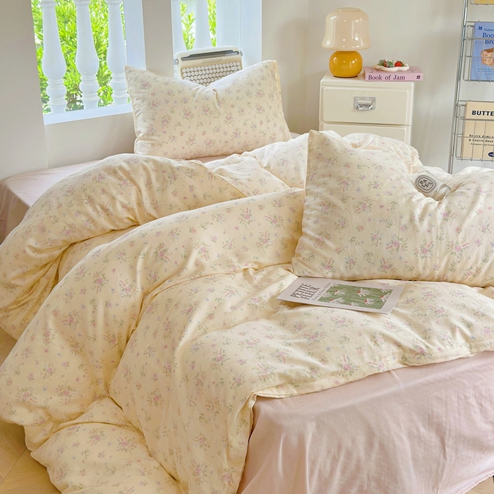 91家纺网 家纺一手货源 找家纺 于果 2025新款全棉双层纱四件套第五批 玖鸢（米）