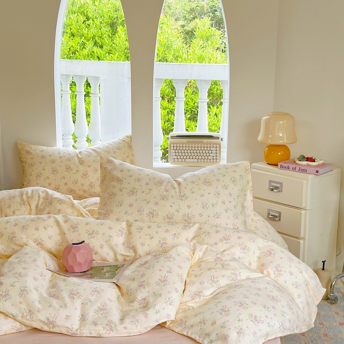 91家纺网 家纺一手货源 找家纺 于果 2025新款全棉双层纱四件套第五批 玖鸢（米）