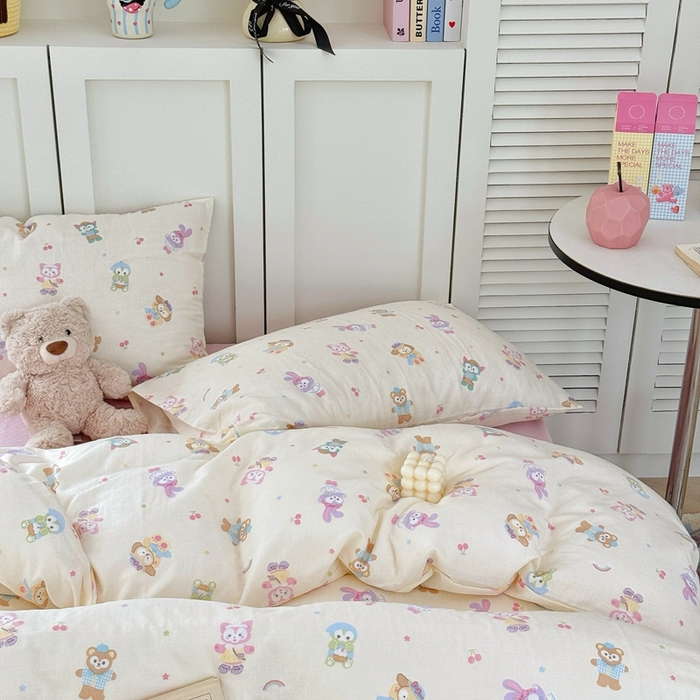 91家纺网 家纺一手货源 找家纺 于果 2025新款全棉双层纱四件套第五批 露思（米）