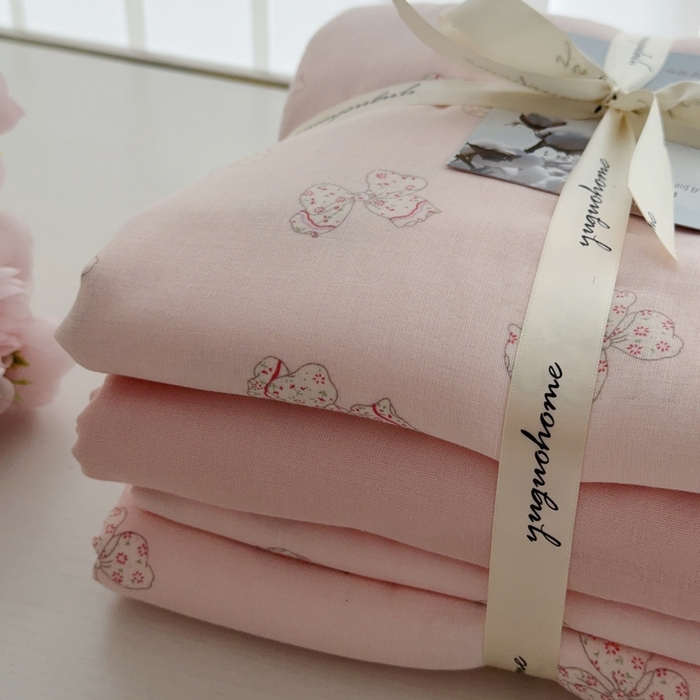 91家纺网 家纺一手货源 找家纺 于果 2025新款全棉双层纱四件套第五批 莓莓芝士