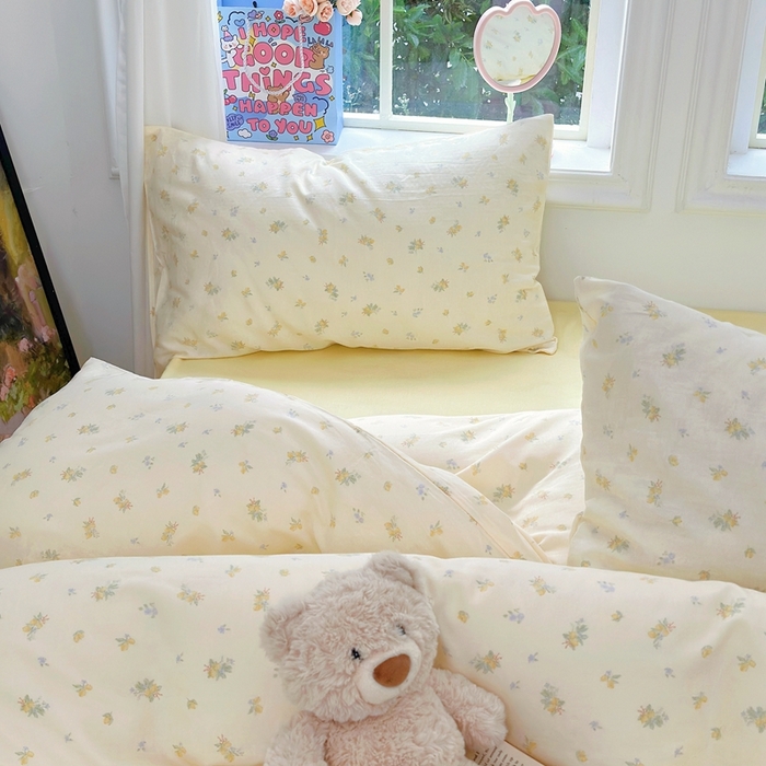 91家纺网 家纺一手货源 找家纺 于果 2025新款全棉双层纱四件套第五批 枇杷果