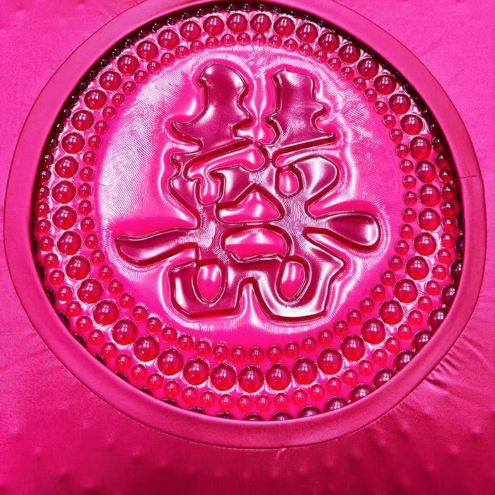 91家纺网 家纺一手货源 找家纺 （总）剑桥枕业 2025新款红色零压凝胶双喜枕枕头枕芯