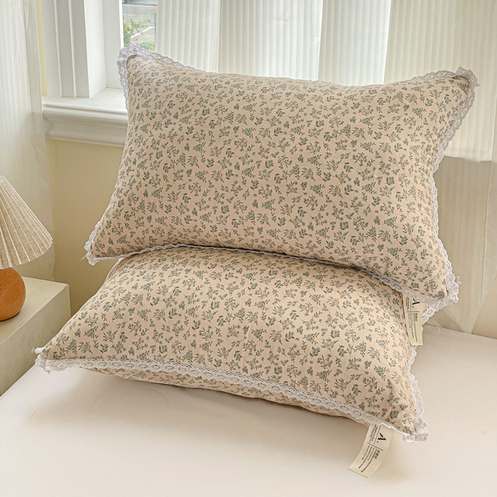 91家纺网 家纺一手货源 找家纺 （总）卓昌枕芯 2025新款全棉纯棉双层纱花边枕头全棉枕头枕芯