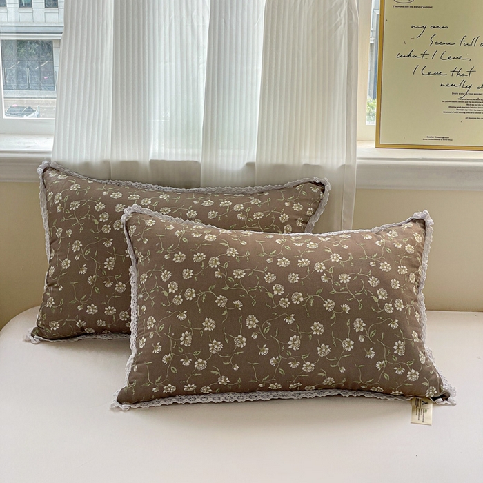 91家纺网 家纺一手货源 找家纺 卓昌枕芯 2025新款全棉纯棉双层纱花边枕头全棉枕头枕芯 牡丹园-全棉双层纱 48x74cm高枕/对