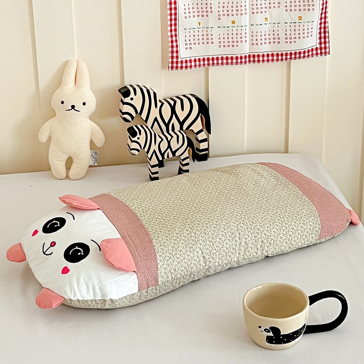 91家纺网 家纺一手货源 找家纺 卓昌枕芯 2025新款全棉纯棉刺绣加印花萌萌熊枕头枕芯卡通荞麦枕-可爱小熊系列 可爱小熊-卡其色 60x30cm甜荞壳单枕/只