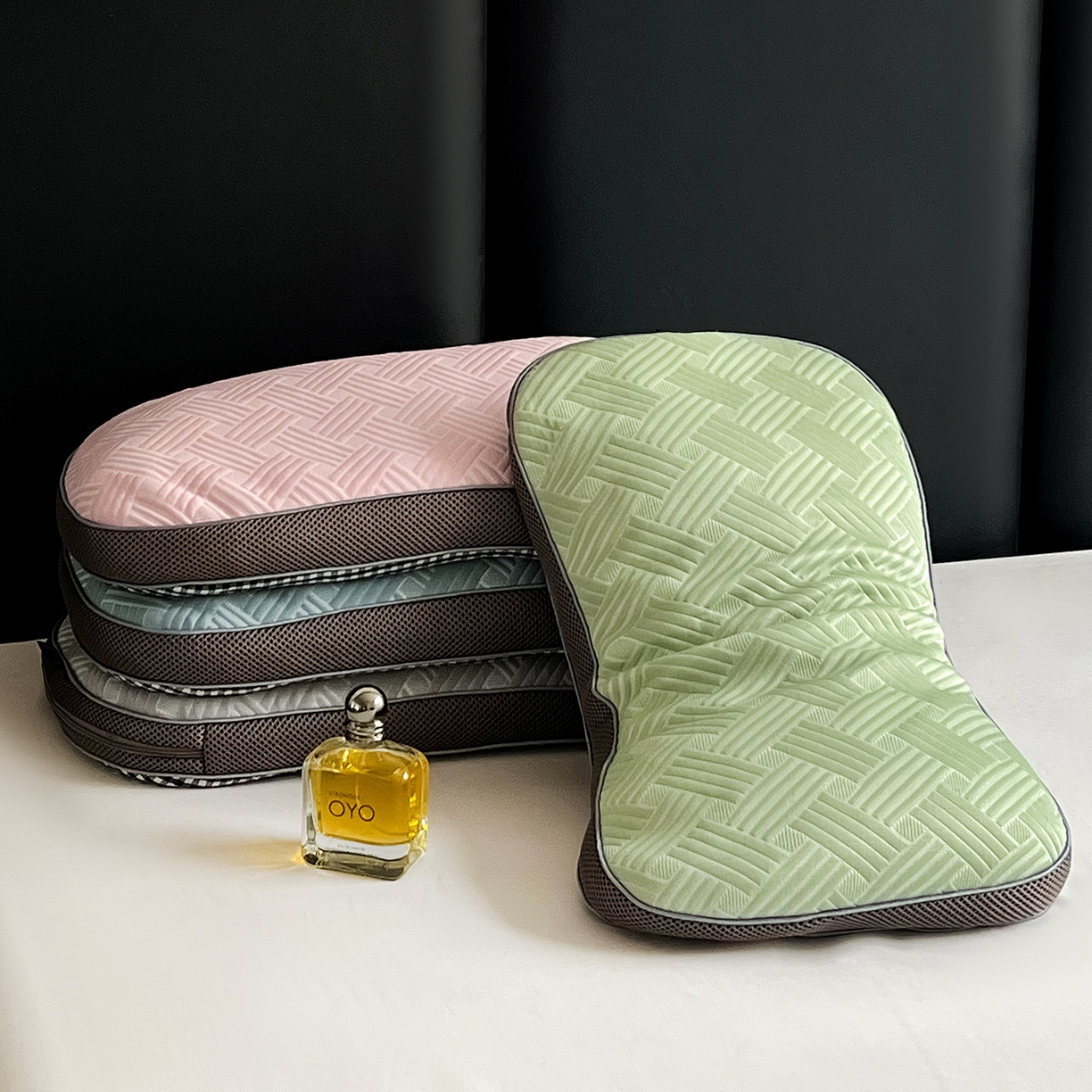 91家纺网 家纺一手货源 找家纺 （总）卓昌枕芯 2025新款凉感按摩肌理纹荞麦枕芯枕头