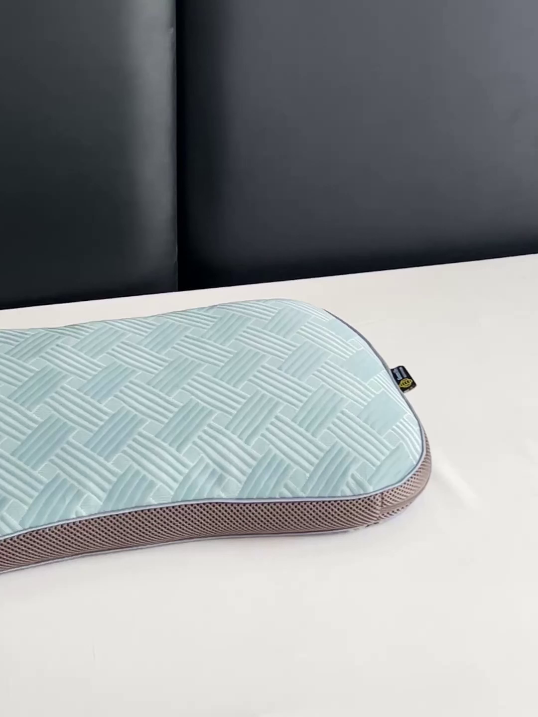 91家纺网 家纺一手货源 找家纺 卓昌枕芯 2025新款凉感按摩肌理纹荞麦枕芯枕头 浅蓝色-枕套加荞麦壳内胆 30x50cm单枕/对