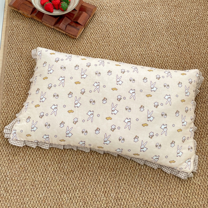 91家纺网 家纺一手货源 找家纺 （总）卓昌枕芯 2025新款全棉纯棉双层纱花边可拆洗枕头双面可用荞麦枕羽丝绒枕头枕芯